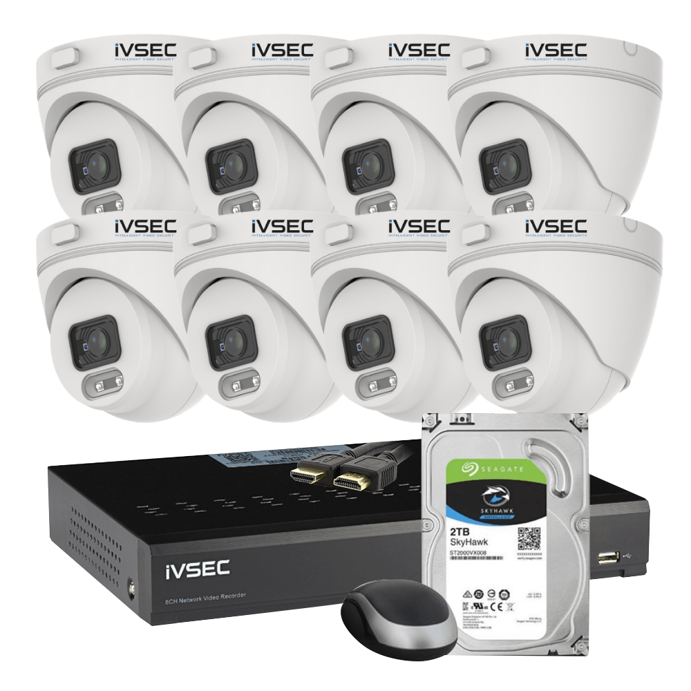 LX Series Kit 8 x 4MP IP Cam, 8 x PoE Recorder