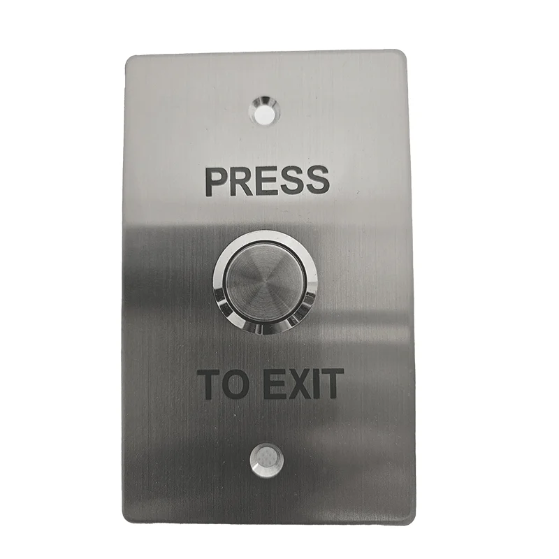 Press to Exit Button - SS - 115mm x 70mm