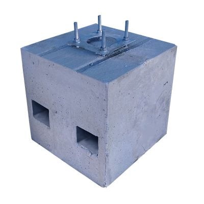 580kg Concrete Base Block for 4m Hinged Pole