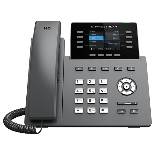 Carrier-Grade IP Phone - 8 Lines, 4 SIP Accounts, Colour, PoE, Wi-Fi