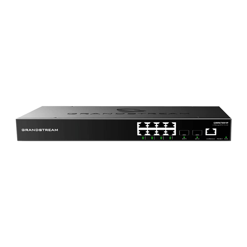 Layer 2+ Managed Network Switches 8 x GIGE 2 x SFP, PoE - GWN7801P