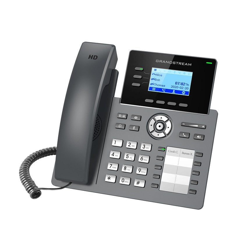 Higher End Carrier-Grade IP Phone - 3 Lines, 6 SIP Accounts, PoE