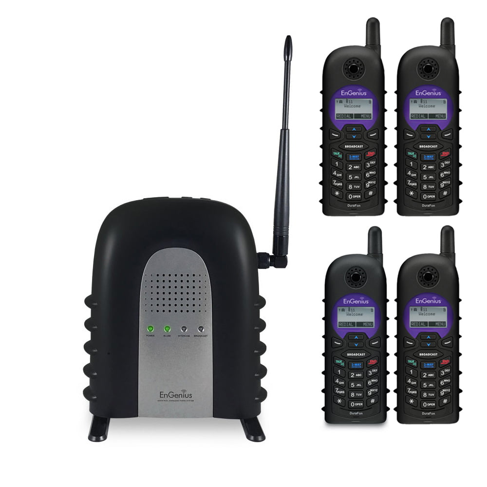 EnGenius Long Distance DuraFon SIP Series Cordless Phone Pack - Quad Pack A