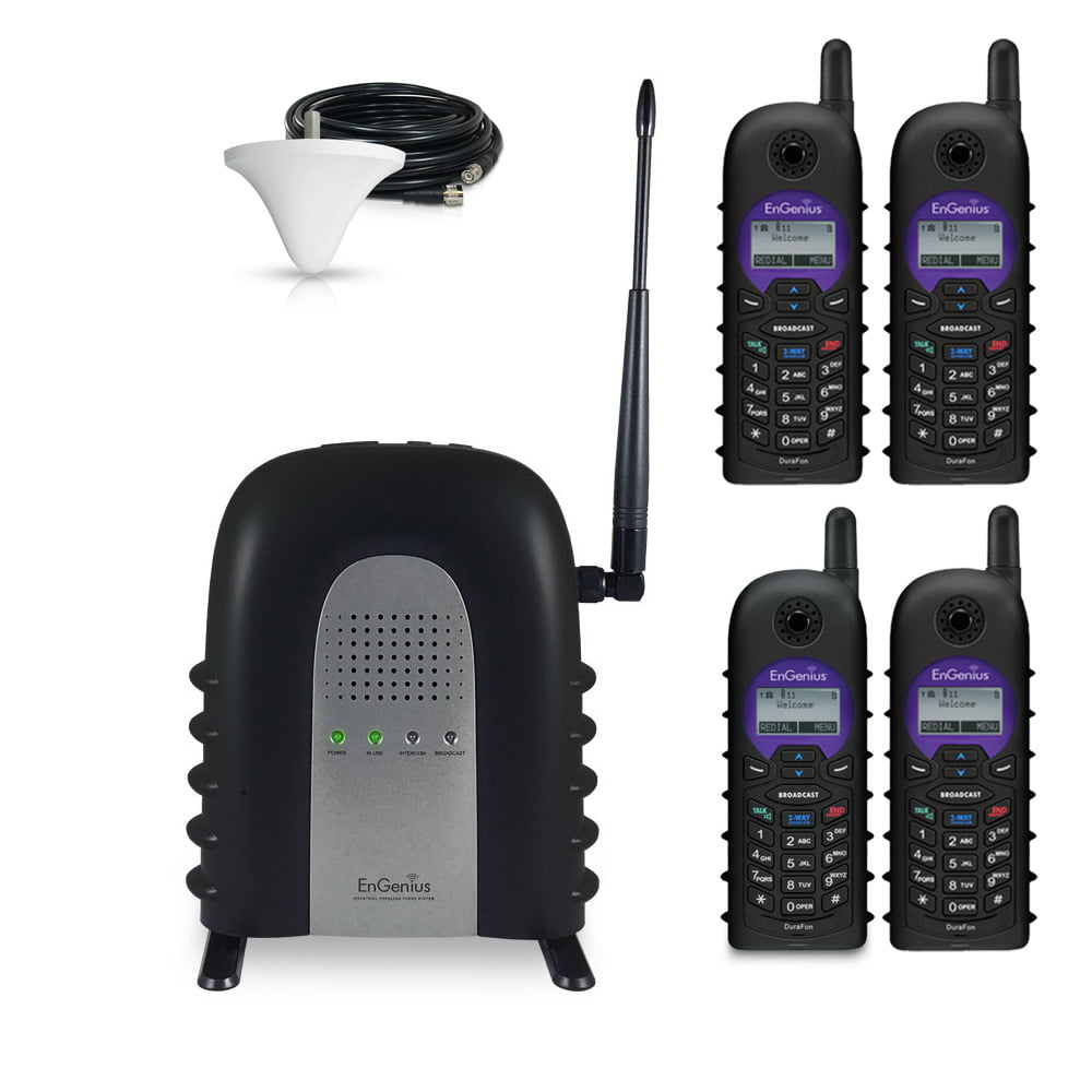 EnGenius Long Distance DuraFon SIP Series Cordless Phone Pack - Quad Indoor 20