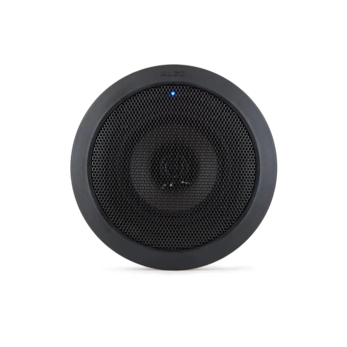 Black Wideband IP Ceiling Speaker for Voice Paging, Emergency Alerting & Playing Music – PoE