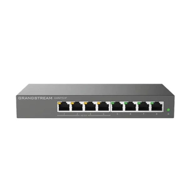 GWN7701P - Unmanaged Network Switch, 8 Port Gigabit Ethernet, 4 Port PoE