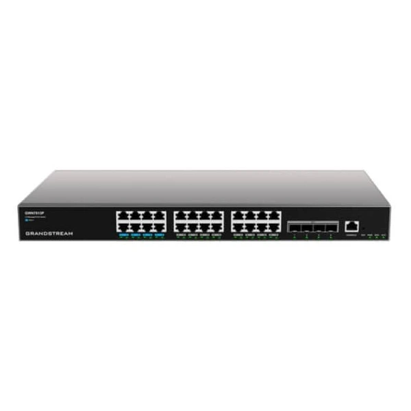 GWN7813P - Enterprise Layer 3 Managed Network Switch, 24 x GB PoE, 4 x SFP