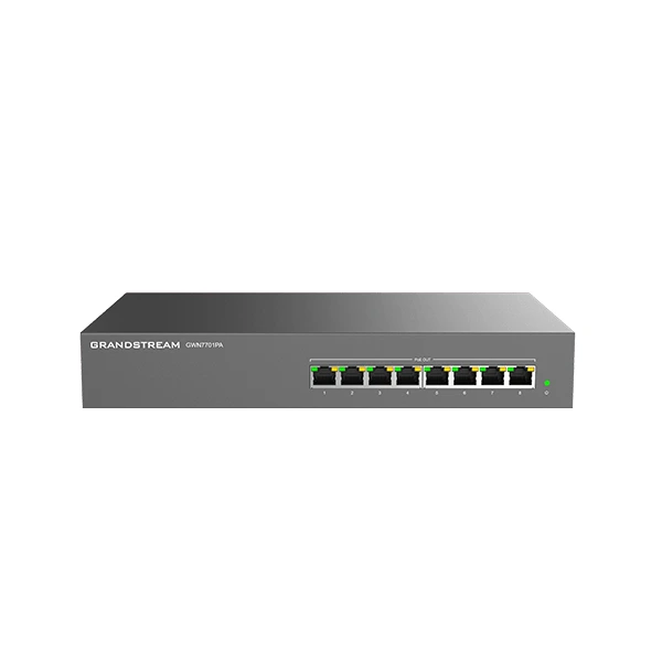 GWN7701PA - Unmanaged Network Switch, 8 Port Gigabit Ethernet, 8 Port PoE