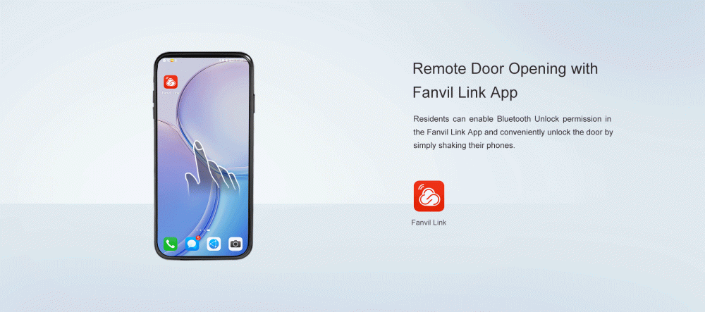 Open using bluetooth and Fanvil Link App